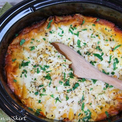 Crock Pot Baked Ziti - Vegetarian « Running in a Skirt