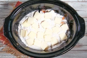 Crock Pot Peach Cobbler with Cake Mix process photo