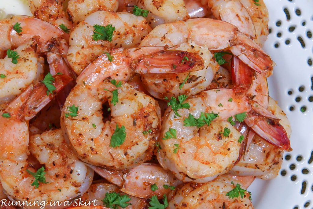 Blackened Shrimp recipe close up.