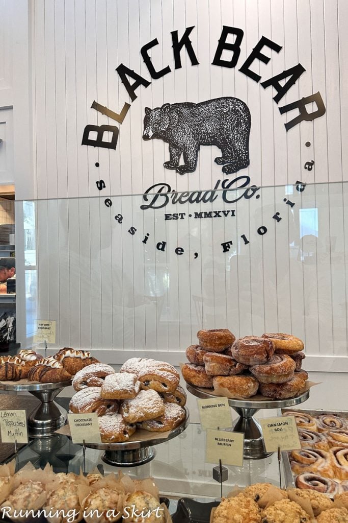 Watercolor Florida restaurants in Seaside Black Bear Bread Company Baked Goods
