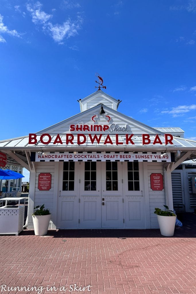 Outside of Shrimp Shack and Boardwalk Bar