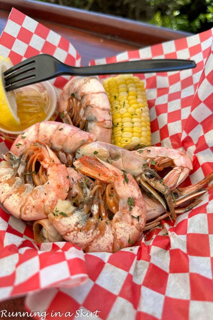 Watercolor Florida restaurants in Seaside - Shrimp from the Shrimp Shack