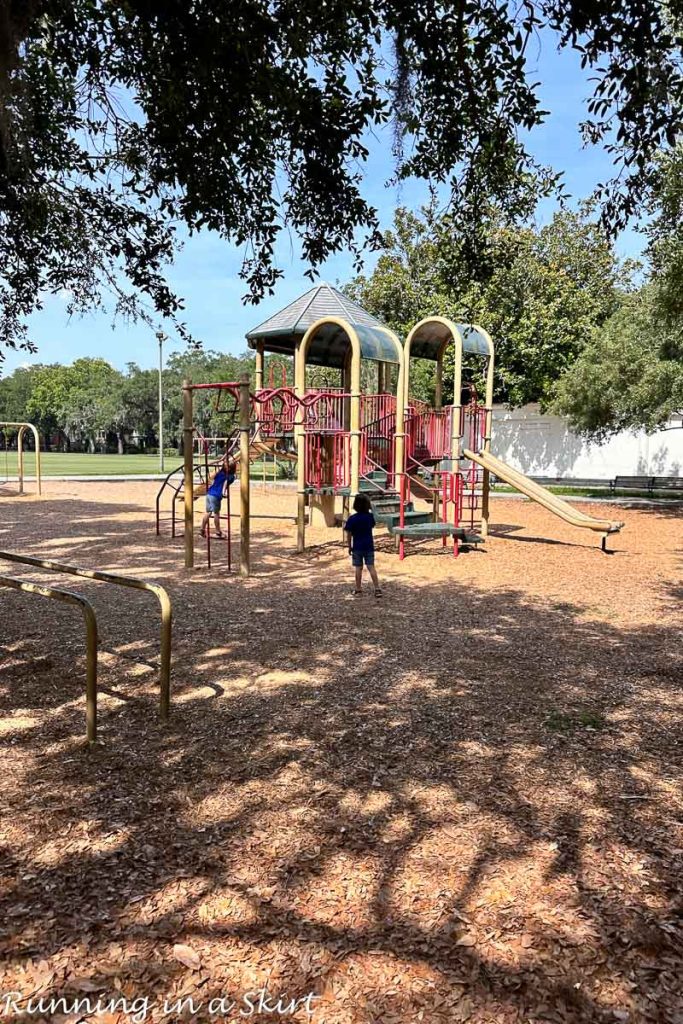 Playground at Forsyth Park in Savannah GA 