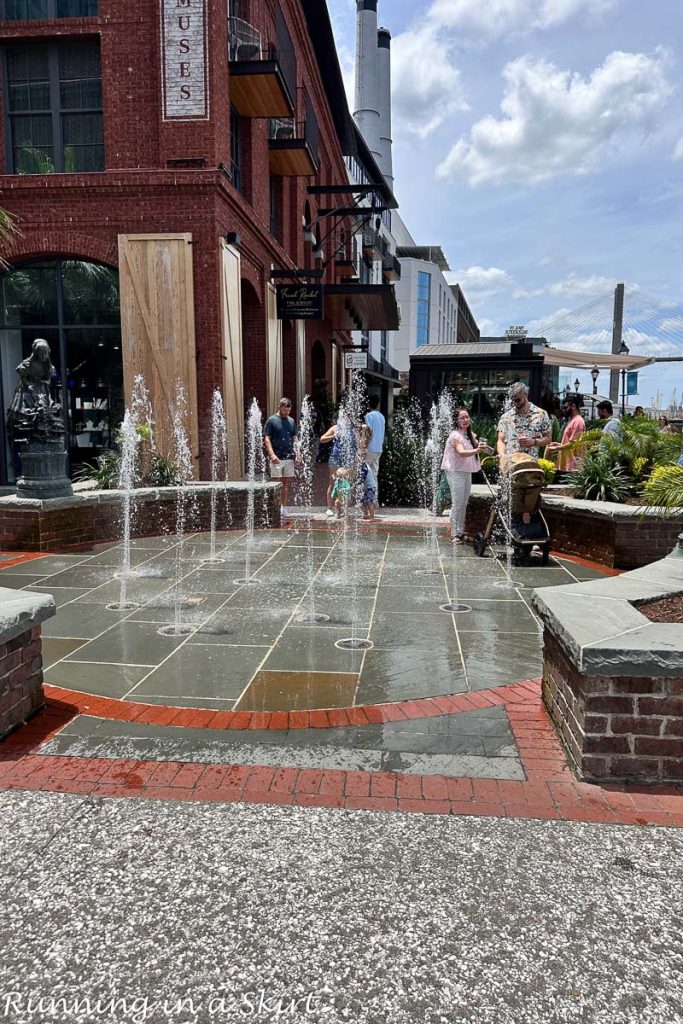 Things to Do in Savannah GA with kids - Splash Pad on River Street