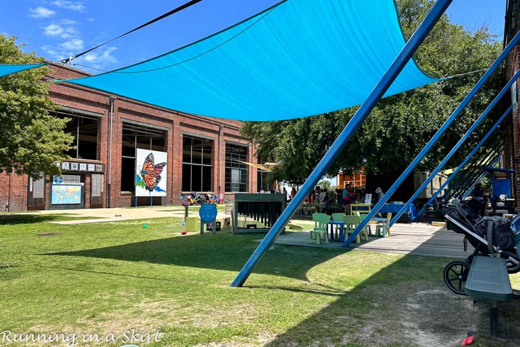 Shade and covered areas at Savannah Children's Museum