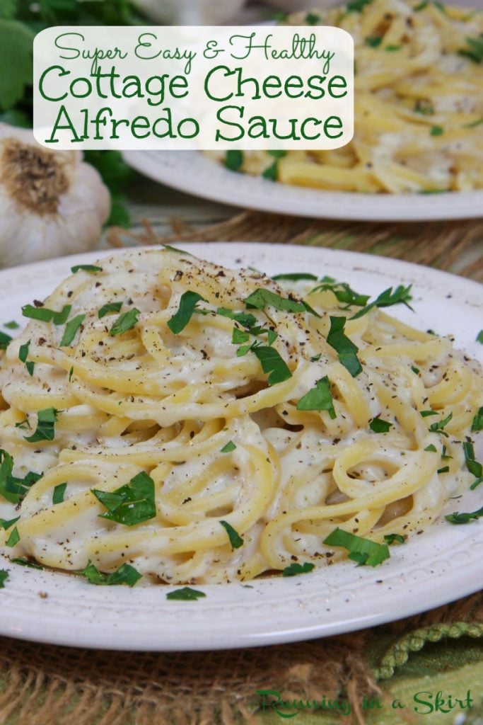 Cottage Cheese Alfredo sauce Pinterest Pin