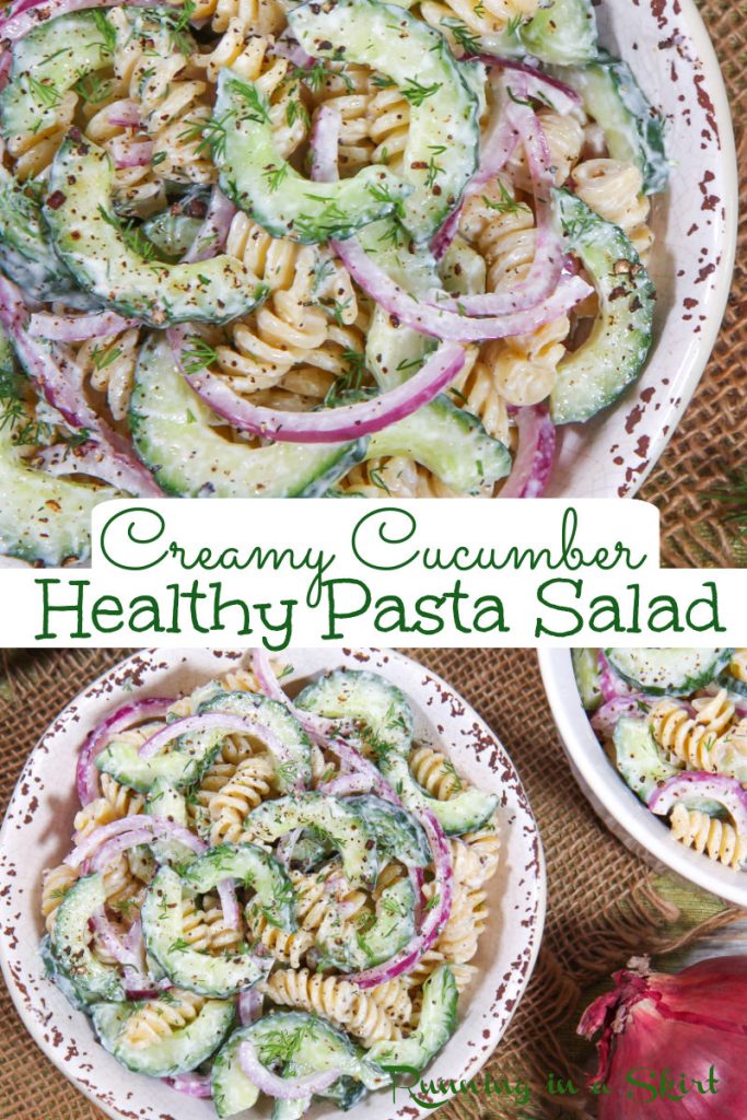 Cucumber Pasta Salad Pinterest Pin