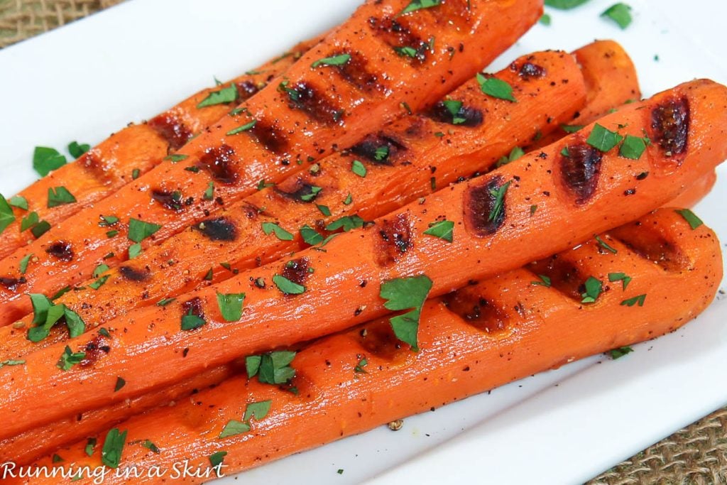 Grilled Carrots Close Up