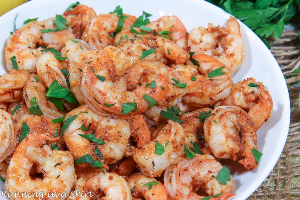 Cajun Shrimp recipe on a plate.