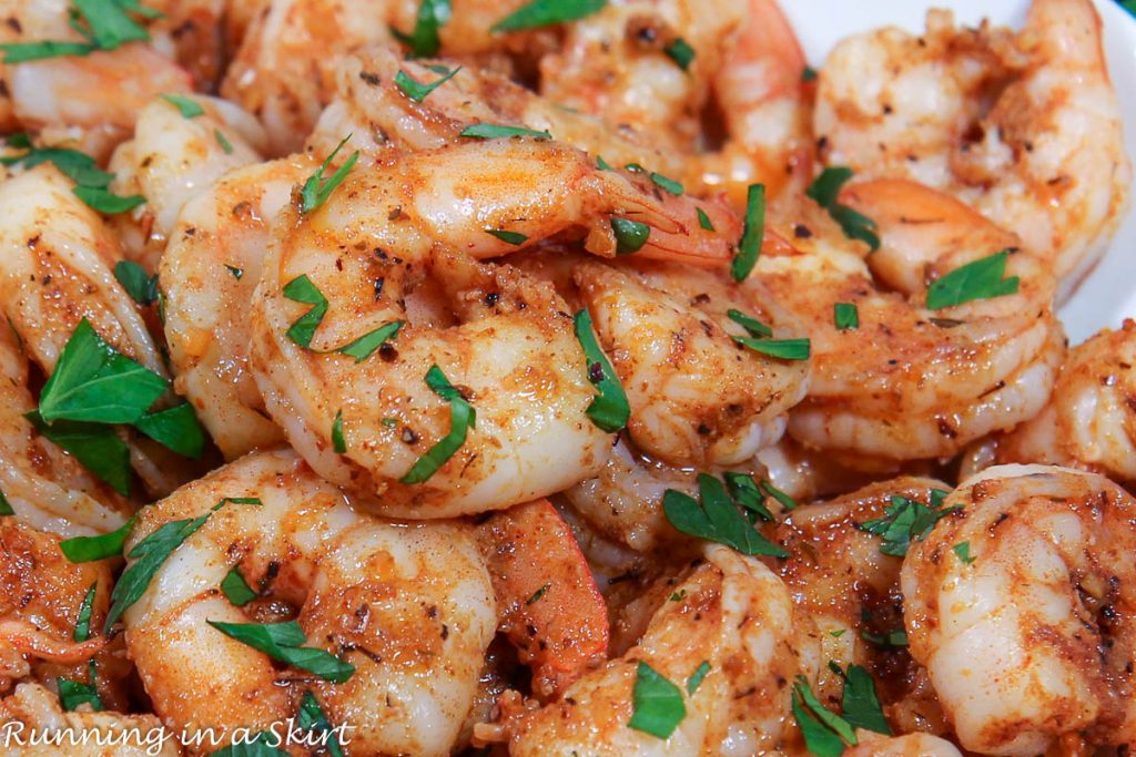 Cajun Shrimp recipe close up.