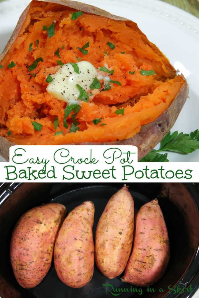 Crock Pot Sweet Potatoes Pinterest Collage