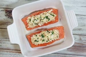 Crab Stuffed Salmon process photo