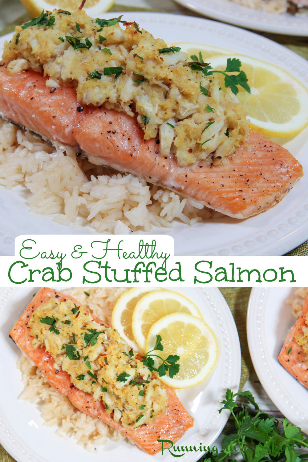 Crab Stuffed Salmon via @juliewunder