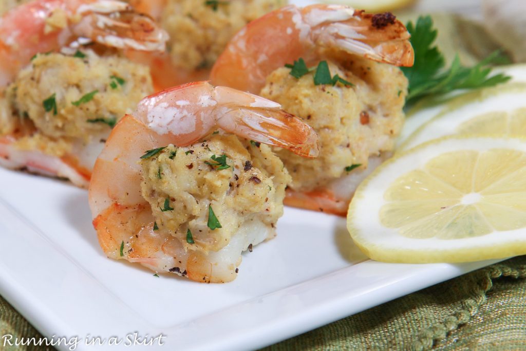 Close up of Crab Stuffed Shrimp