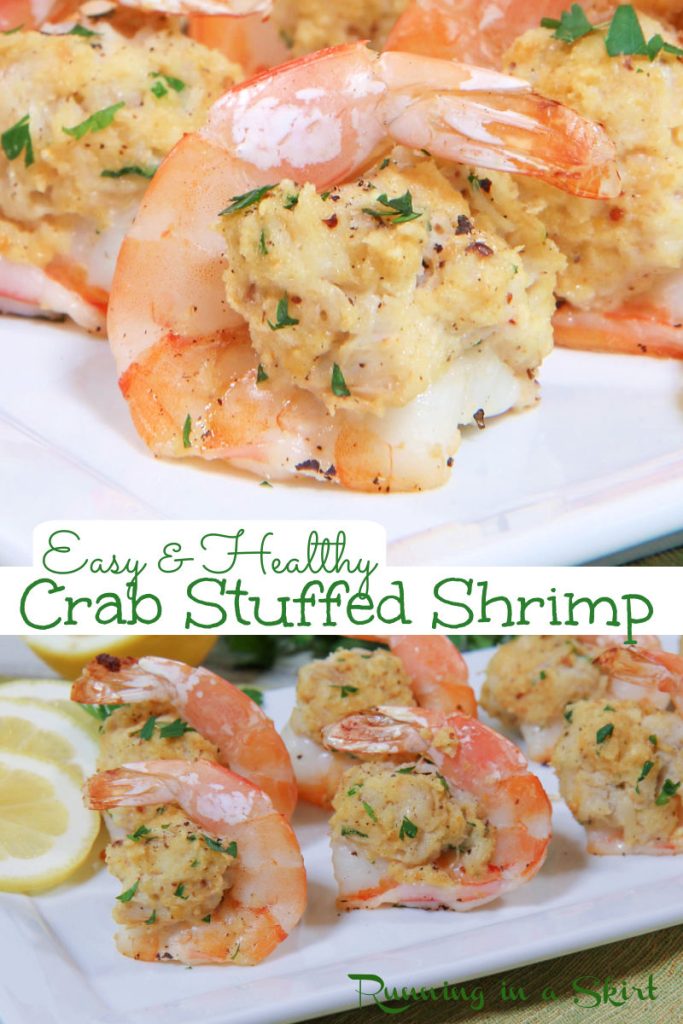 Crab Stuffed Shrimp Pinterest Pin collage