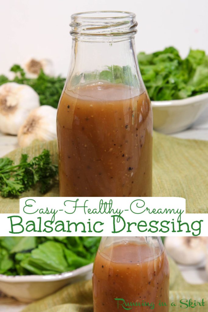 Creamy Balsamic Dressing Pinterest Pin