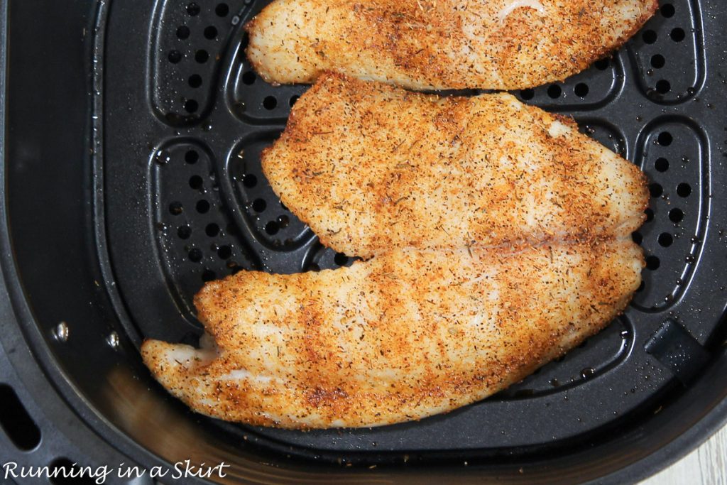 Air Fryer Tilapia in the air fryer