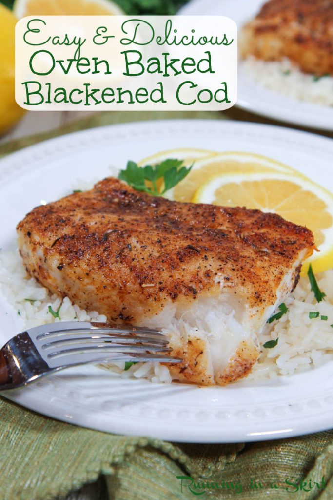 Baked Blackened Cod recipe Pinterest Pin