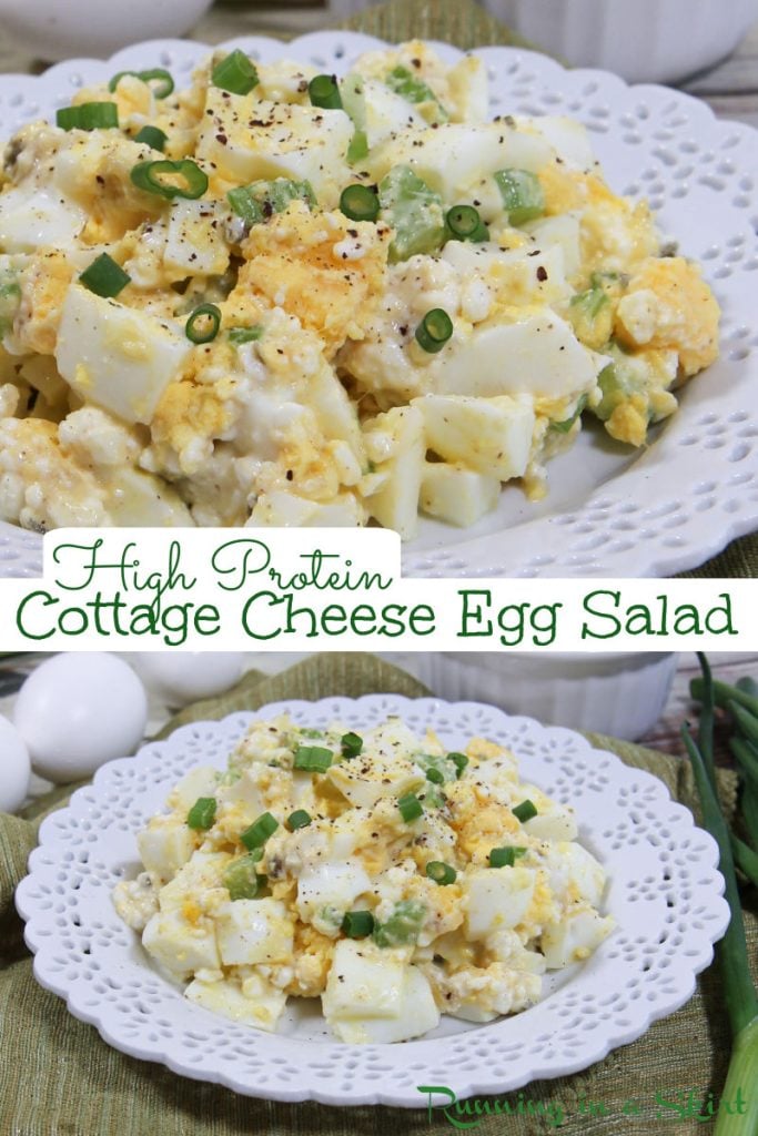 Cottage Cheese Egg Salad Pinterest Pin Collage