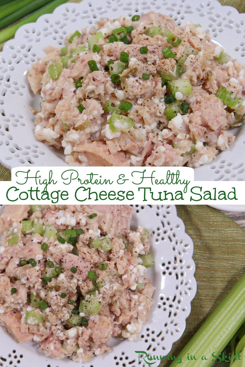 Cottage Cheese Tuna Salad via @juliewunder