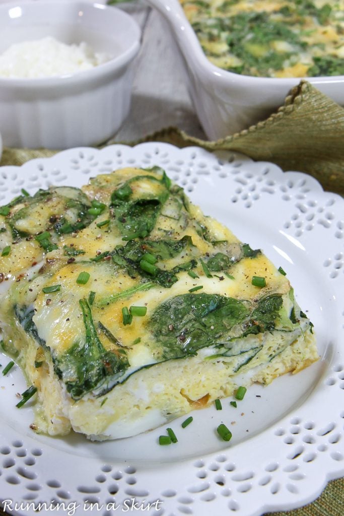 Cottage Cheese Egg Bake on a plate.